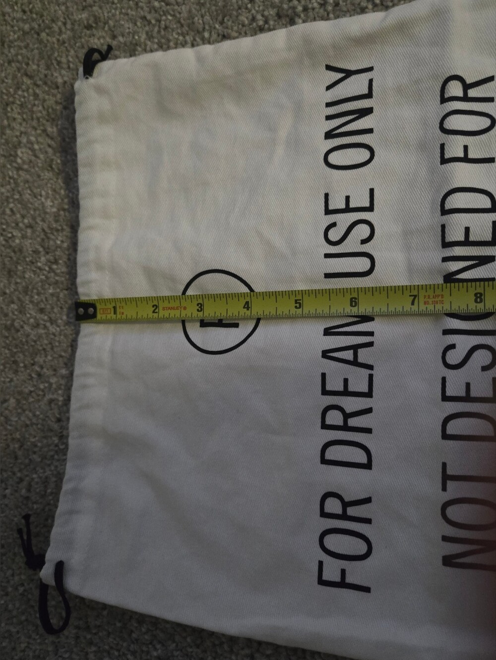 Golden Goose White Drawstring Dust Sack with Black Print - Picture 7 of 9